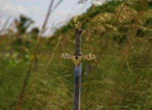 Image of a sword in the grass