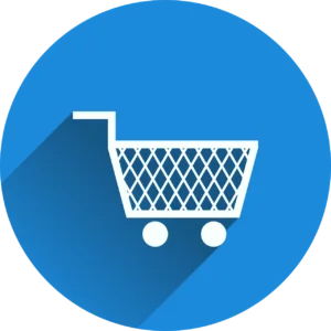 web design for 2022 icon pic of a 3D shopping cart